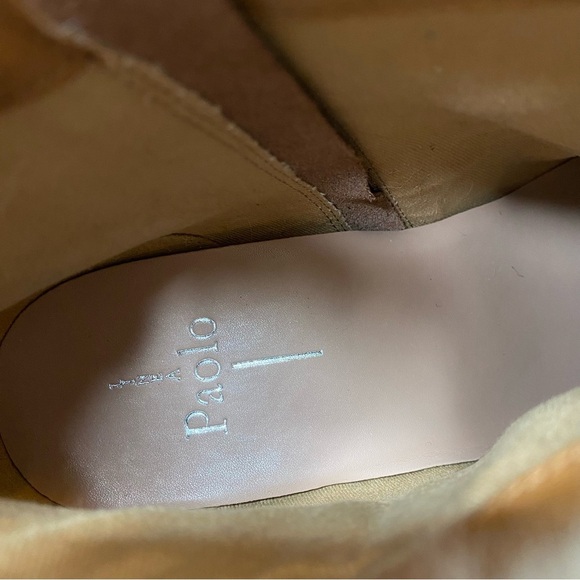 Paolo Flossie Brown Faux Fur Cuff Hidden Wedge Bootie 9 1/2 M - Picture 12 of 14